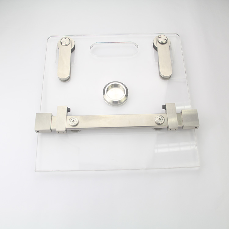 Top Hanging Ceiling Mount Stainless Steel Sliding Glass Partition Door Full Set Hardware 