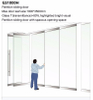 Exterior Aluminium Frame Glass Folding Doors
