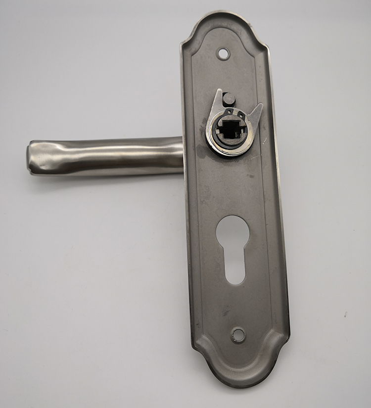 Hardware Accessories Safety Security Entrance Door Stainless Steel Door Handles with Plate