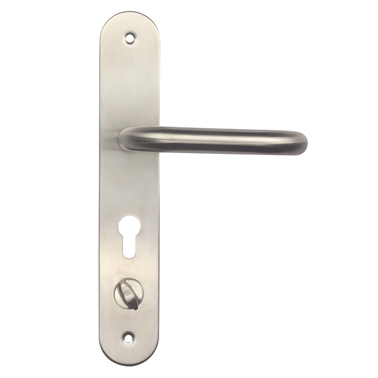 Vintage Patio Double Door Hardware Stainless Steel Decorative Entry Door Handle with Metal Backplate