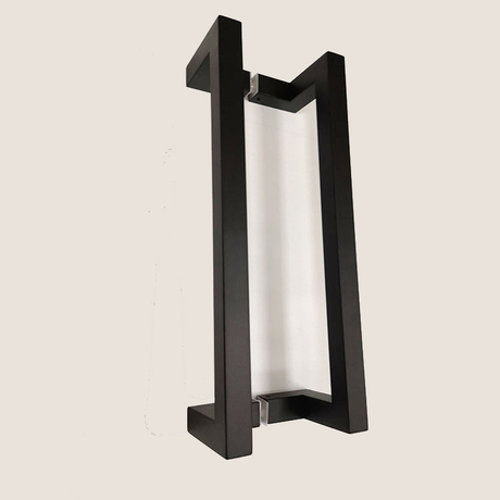 Black Square Stainless Steel Glass Door Pull Handle