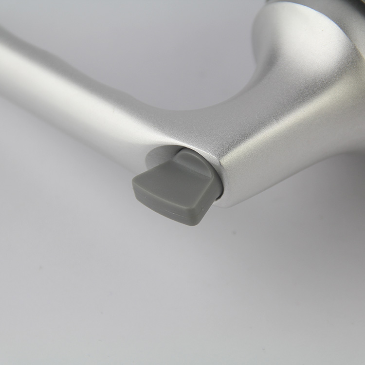 ET Silver Aluminum security Glass Door Lock with Lever Handle