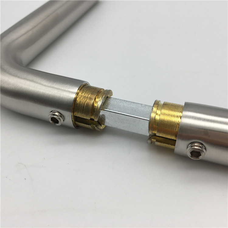 New Design Stainless Steel Tube Door Lever Handle without Rosettes for Glass Lock