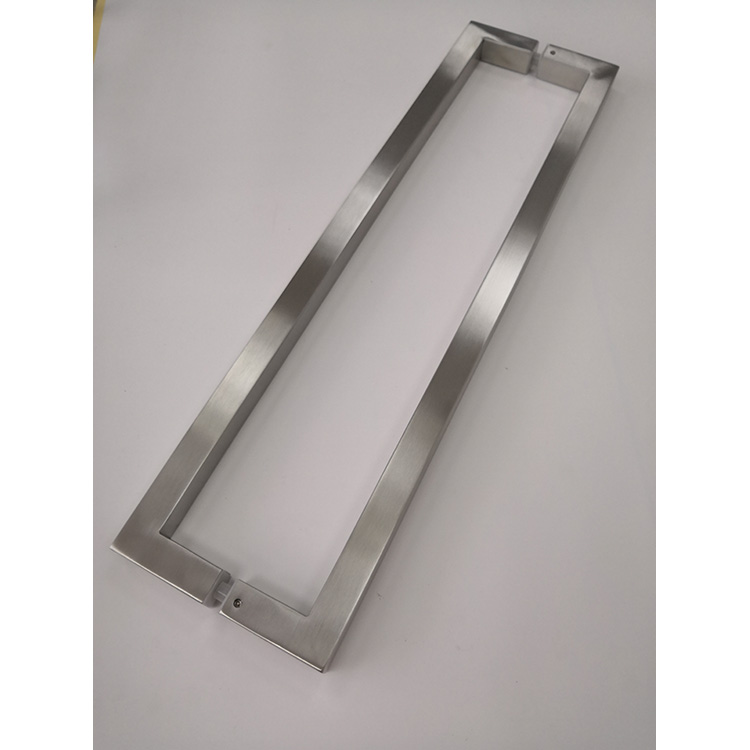 SSS Silver Square Tube Wholesale Commercial Stainless Steel Glass Door Pull Handle 