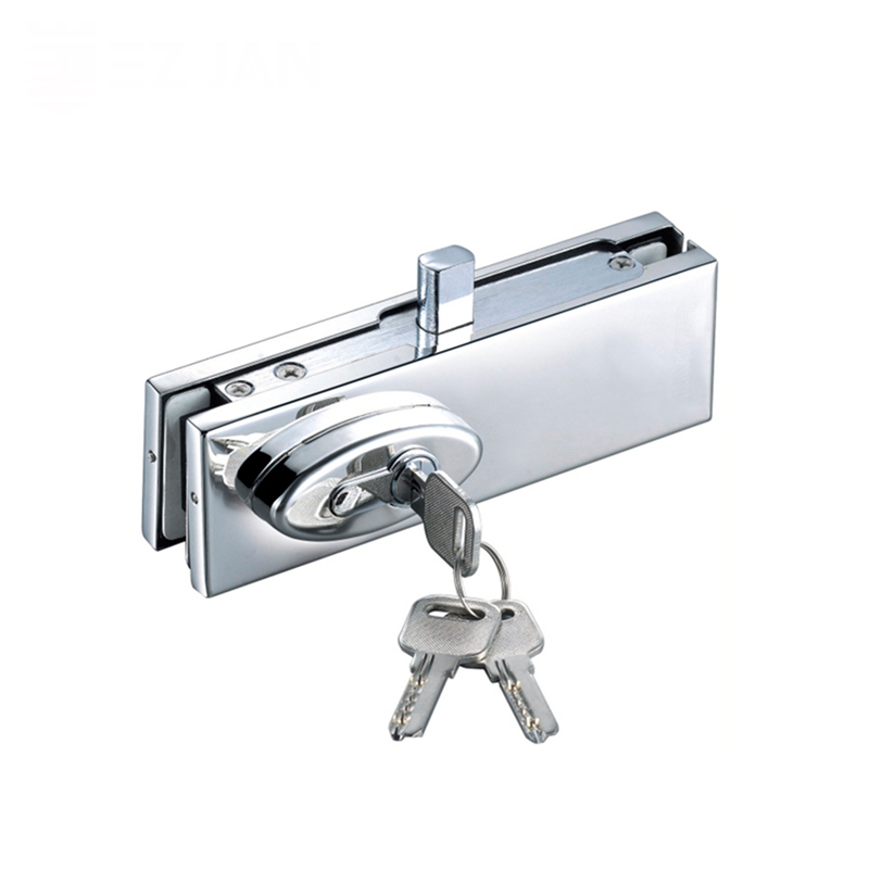 Silver Stainless Steel Glass Patch Lock Fittings